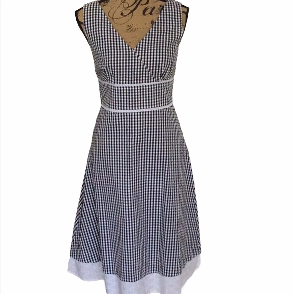 Hanna Andersson Black and White Gingham Dress